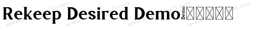 Rekeep Desired Demo字体转换